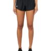 Under Armour Women's Tech Play Up Short, 3" Inseam Low Rise with Pockets, Quick Dry, Athletic Shorts for Workout, Running, and Gym, Black/White, Medium