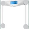 Etekcity Digital Body Weight Bathroom Scale, Large Blue LCD Backlight Display, High Precision Measurements,6mm Tempered Glass, 400 Pounds