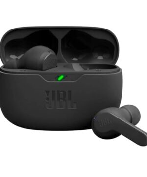JBL Vibe Beam - True Wireless JBL Deep Bass Sound Earbuds, Bluetooth 5.2, Water & Dust Resistant, Hands-free call with VoiceAware, Up to 32 hours of battery life (Black)