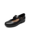DREAM PAIRS Womens Ballet Mary Jane Flats, Comfortable Business Office Dress Shoes for Women Dressy and Work with Ankle Strap,Size 9.5,Black,SDFA2407W
