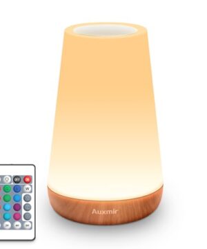 LED Night Light Bedside Lamp Touch and Remote Control Dimmable Tabletop 13 RGB Colors Changing 5 Brightness Adjustable Rechargeable Portable Lamp for Baby Kids Nursery Bedroom Bathroom Outdoor Camping