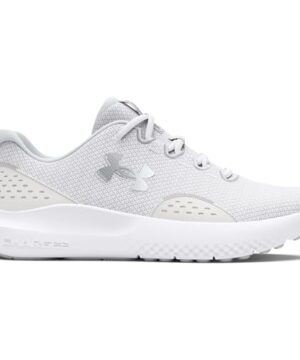 Under Armour Women's Charged Surge 4, (100) White/Distant Gray/Metallic Silver, 8.5, US