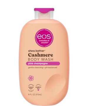 eos Shea Better Cashmere Body Wash, Pink Champagne, Moisturizing and Nourishing, pH Balanced Creamy Gel Formula, Paraben & Phthalate Free, Sensitive Skin,16 fl oz