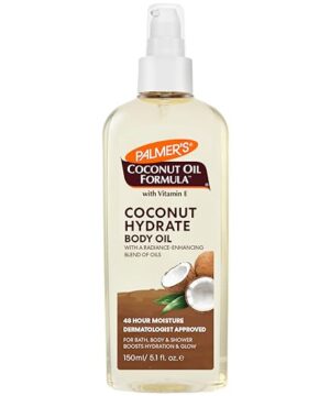 Palmer's Coconut Oil Formula Body Oil, Body Moisturizer with Green Coffee Extract, Bath Oil for Dry Skin, 5.1 Ounces (Spray Cap)