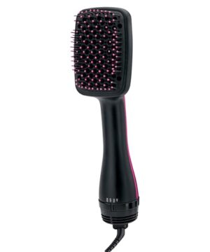 REVLON One-Step Hair Dryer and Styler, All-in-One Detangling and Straightener Brush for Salon-Quality Smooth, Straight Hair, More Shine and Less Frizz, Black