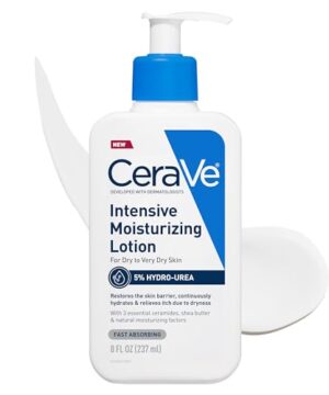 CeraVe Intensive Moisturizing Lotion, Hydro-Urea + Shea Butter, Body Lotion For Dry Skin, Relieves Signs Of Extra Dry Skin, Non Greasy Hydrating Cream For Rough, Tight, Red & Itchy Skin, 8oz