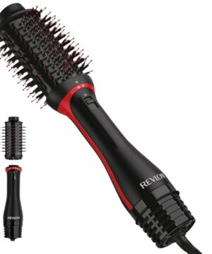 REVLON One Step Volumizer PLUS Hair Dryer and Styler - More Volume, Less Damage, and More Styling Control for Easy and Fast Salon-Style Blowouts, Plus Travel Friendly (Black)