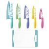 Cuisinart C55CB-11PM Advantage Cutlery 11-Piece Marble Knife Cutting Board and Knive Set, Multi-Color