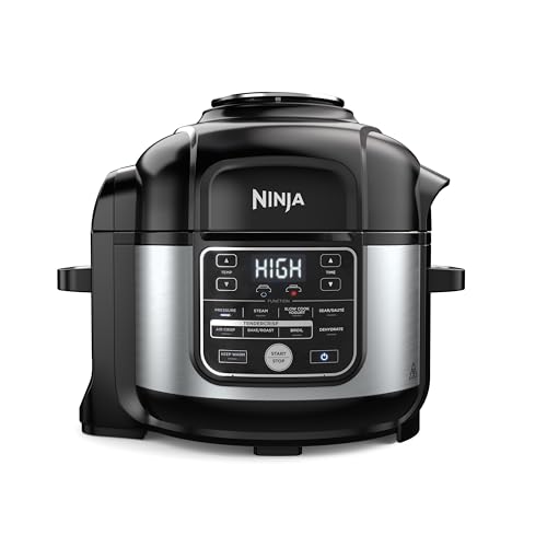 Ninja Foodi 10-in-1 Pressure Cooker & Air Fryer, 6.5 Quart - Stainless Steel Multi-Cooker with Precise Heating - Perfect Holiday Gift & Healthy Fast Cooking (OS300)