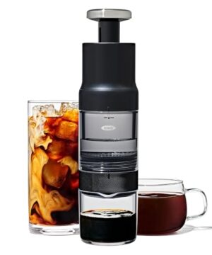 OXO Brew Rapid Brewer - Portable Coffee Maker, Fast Manual Hot & Cold Brew, Small Handheld Brewer, Compact Travel Coffee Maker