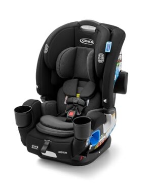 Graco 4Ever DLX Slim 4-in-1 Infant to Toddler Car Seat, Rear Facing, Forward Facing, to High Back Booster & Backless Booster, Slim Car Seat Saves Space & Grows with Child, Thompson