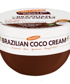 Palmer's Coconut Oil Formula Brazilian Coco Cream with Vitamin E, 8.8 Fl Oz, Whipped Bum, Bust & Body Cream, Helps with Skin Tightening & Firming