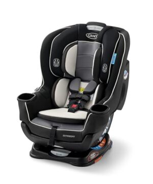 Graco Extend2Fit Convertible Baby Car Seat, Rear and Forward Facing, Adjustable Extension Panel for Extra Legroom, Gotham