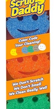 Scrub Daddy Color Sponges - Scratch-Free Multipurpose Dish Sponges for Kitchen, Bathroom & Household Cleaning - Made with BPA-Free Polymer Foam (3 Count)