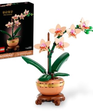 LEGO Botanicals Mini Orchid Building Set - Artificial, Fake Orchid for Home Decor, Adults Ages 18+ - Gift for Birthdays - Indoor Plant Decorations for Table, Desk, Office - 10343
