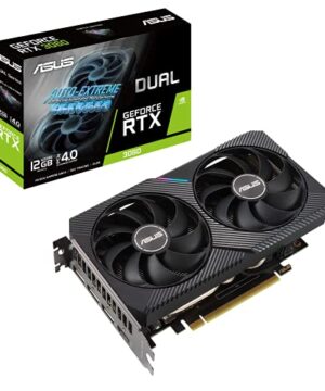 ASUS Dual NVIDIA GeForce RTX 3060 V2 OC Edition 12GB GDDR6 Gaming Graphics Card (PCIe 4.0, 12GB GDDR6 Memory, HDMI 2.1, DisplayPort 1.4a, 2-Slot, Axial-tech Fan Design, 0dB Technology)