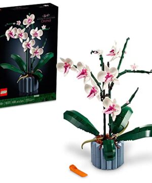 LEGO Botanicals Orchid - Artificial, Fake Indoor Flowers Building Set for Home, Kitchen, Desk Decoration, Adults Ages 18+ - Gift for Birthdays - 10311
