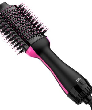 Hair Dryer Brush Blow Dryer in One, Upgraded 4 in 1 Hair Dryer and Styler Volumizer with Negative Ion Anti-frizz Ceramic Titanium Barrel Hot Air Hair Straightener Brush