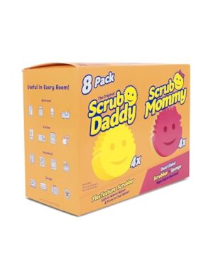 Scrub Daddy 4 Scrub Daddy Sponges & 4 Scrub Mommy Kitchen Sponges - Scratch-Free for Dishes & Multipurpose Cleaning - BPA Free & Made with Polymer Foam - Stain & Odor Resistant (8 Pack)