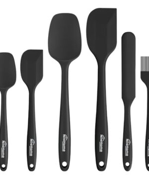 NileHome Silicone Spatula Set, 6 Pieces Food Grade Kitchen Utensils with Silicone Brush Heat Resistant BPA-free Rubber Spatula for Scraping, Baking, Cooking, Mixing