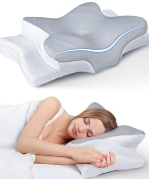 Ultra Pain Relief Cooling Pillow for Neck Support, Adjustable Cervical Pillow Cozy Sleeping, Odorless Ergonomic Contour Memory Foam Pillows, Orthopedic Bed Pillow for Side Back Stomach Sleeper