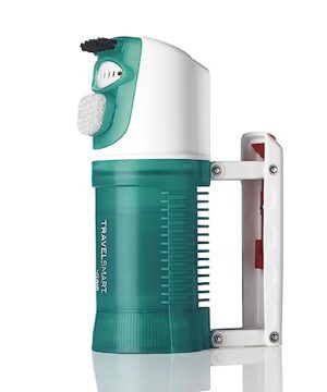 Conair Travel Steamer for Clothes - Mini Garment Steamer, Fabric Steamer in Green by Travel Smart - Packable in Carry On Luggage - Dual Voltage