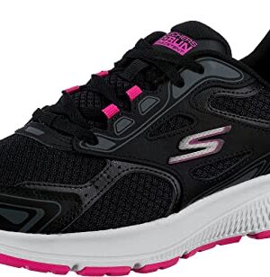 Skechers womens Consistent Sneaker, Black/Pink, 9 US