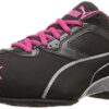 PUMA Women's Tazon 6 Sneakers, Puma Black/Puma Silver/Beetroot Purple, 8 M