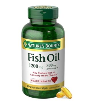 Nature's Bounty Fish Oil Omega 3 Supplements - Supports Heart Health, 1200 Mg Fish Oil, Omega-3, 200 Softgels (Pack of 1)