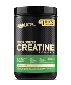 Optimum Nutrition Micronized Creatine Monohydrate Powder, Unflavored, 120 Servings, 600 Grams (Packaging May Vary)