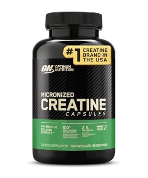 Optimum Nutrition Micronized Creatine Monohydrate Capsules, Keto Friendly, 2500mg, 100 Capsules