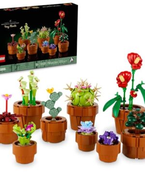 LEGO Botanicals Tiny Plants - Artificial, Fake Indoor Plant Building Set for Home, Kitchen, Desk Decoration, Adults Ages 18+ - Gift for Birthdays - 10329