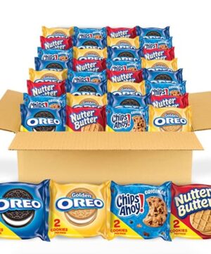 OREO Original, OREO Golden, CHIPS AHOY! & Nutter Butter Cookie Snacks Variety Pack, 56 Snack Packs (2 Cookies Per Pack)
