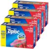 Ziploc Quart Food Storage Bags, Stay Open Design with Stand-Up Bottom, Easy to Fill, 136 Count