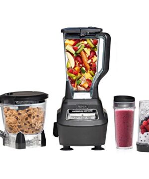 Ninja Mega Kitchen System, 1500W, 72 oz. Full-Size Blender & 8-Cup Food Processor with (2) 16 oz. To-Go Cups, Total Crushing Technology - Smoothies, Ice Crushing, Purees, Dough & More, Black, BL770