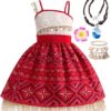 OFIHIDO Princess Costume for Girls,Princess Dress for Kids with Accessories,Halloween Costume for Girls Kids Dress Up (3T)