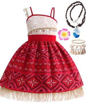 OFIHIDO Princess Costume for Girls,Princess Dress for Kids with Accessories,Halloween Costume for Girls Kids Dress Up (3T)
