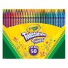 Crayola Twistables Colored Pencil Set (50ct), Stocking Stuffer for Kids & Teens, No Sharpen Colored Pencils For Kids Coloring Books, Drawing & Sketching, 4+