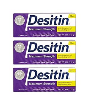 Desitin Maximum Strength Diaper Rash Paste 4 oz tube (Pack of 3)