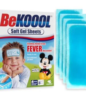 BEKOOOL Soft Gel Sheets for Kids for Cooling Relief from Fever discomfort | 4 Count