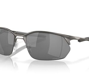 Oakley Men's OO4145 Wire Tap 2.0 Rectangular Sunglasses, Matte Gunmetal/Prizm Black, 60 mm