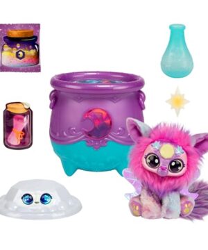 Magic Mixies Magical Gem Surprise Cauldron: Moon. with New Shimmer Eyes! Reveal an Mixie Plushie from The Fizzing Cauldron and Discover 2 Magical Lunar Gem Surprises! Styles May Vary