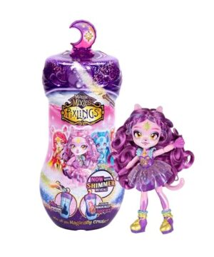 Magic Mixies Pixlings Shimmerverse Series, Create & Mix Magic Potion To Magically Reveal Catlyn the Cat, Watch As This Beautiful 6.5" Shimmerverse Pixling Fashion Doll Appears Inside The Potion Bottle
