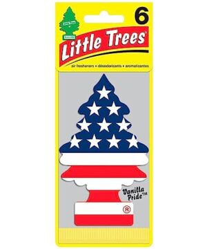LITTLE TREES Car Air Freshener | Hanging Paper Tree for Home or Car | Vanilla Pride | 6 Pack