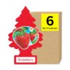 LITTLE TREES Car Air Freshener | Hanging Paper Tree for Home or Car | Strawberry | 6 Pack