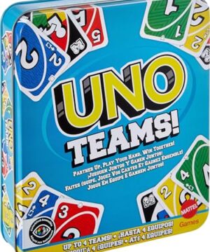 Mattel Games UNO Teams Card Game for Kids, Adults & Family Night, Parties & Travel with Special Rules (Amazon Exclusive)