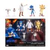 Sonic 3 Movie Action Figures 2.5-Inch Movie Collector Toy Figure Multi-Pack, Wave #3 Includes Sonic, Gerald Robotnik, Super S, Buzzbomber & Burrito Drone- Officially Licensed Toys