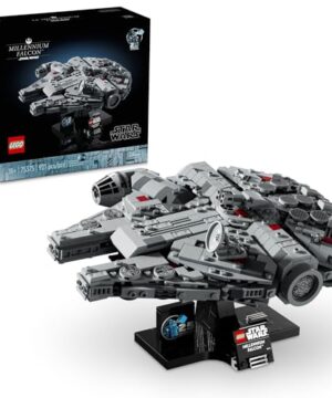 LEGO Star Wars Millennium Falcon A New Hope 25th Anniversary Collectable Model - DIY Building Sets for Adults, Men & Women, Ages 18+ - Comes with Display Stand - Star Wars Gift - 75375