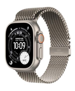 Apple Watch Ultra 3 [GPS + Cellular 49mm] Running & Multisport Smartwatch w/Rugged Titanium Case w/Natural Titanium Milanese Loop - S. Satellite Communications, Advanced Health & Fitness Tracking