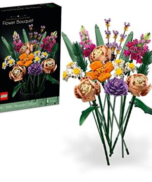 LEGO Botanicals Flower Bouquet Building Set - Artificial Flowers for Decoration for Home and Display, Ages 18+ - Small Fake Flowers for Table, Desk, Office - Gift for Birthdays - 10280